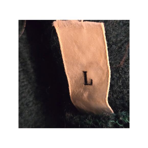 TALLY HO 100% Boiled Wool Vintage Cardigan Green Button Medium - Picture 7 of 10